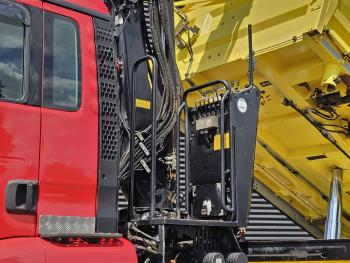 MAN TGS 33.480 6x6 / PALFINGER Z CRANE / 2 SIDE TIPPER